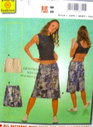 8611 SWEET LO RISER CROP OR NOT SKIRT burda PATTERN 10-24